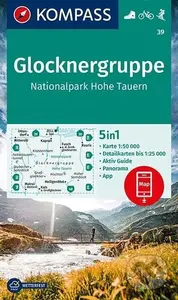 Glocknergruppe, Nationalpark Hohe Tauern 1:50 000 / turistická mapa KOMPASS 39