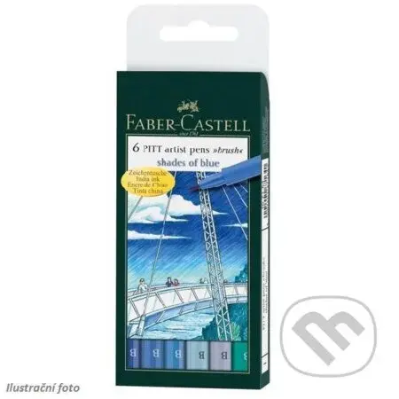 Faber-Castell PITT Artist Pen Brush - Odstíny modré 6 ks