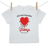 Boodyy Tričko s krátkym rukávom Keď vyrastiem budem doktor 74 (6-9 mesiacov)