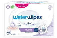 12X WATERWIPES Obrúsky vlhčené Soothing clean 3in1