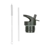 A Little Lovely Company - uzáver, kefka a slamka k antikorovej fľaši - zvieratá zo savany