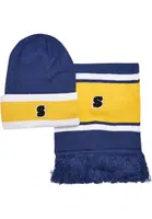 College Team Beanie & Spaceblue/CaliforniaYellow/WHT Wrap
