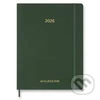Moleskine – 15-mesačný týždenný vertikálny diár Essential 2026 - tmavo zelený