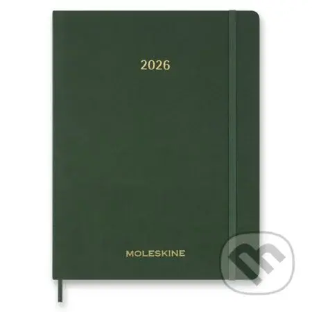 Moleskine – 15-mesačný týždenný vertikálny diár Essential 2026 - tmavo zelený