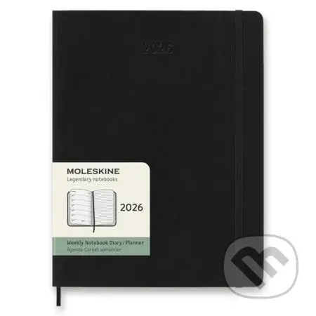 Moleskine – 12-mesačný týždenný plánovací zápisník (diár) 2026 - čierny