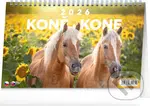 NOTIQUE Stolový kalendár Koně – Kone 2026 (riadkový)