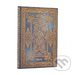 Paperblanks - týždenný diár Blue Luxe 2026 (mini, verso, elastické zatváranie)