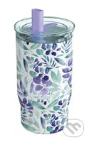 Nerezový termohrnček so slamkou Mist Violet Blooms 720 ml
