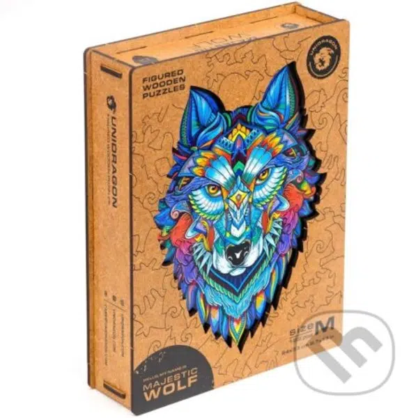 Vlk, velikost M (25x33cm) (UNIDRAGON dřevěné puzzle)