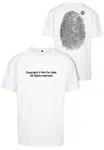 Oversize fingerprint t-shirt white