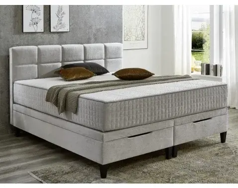 Postel Wien 180x200 cm, světle šedá látka