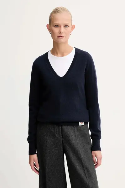 Kašmírový svetr Bally dámský, tmavomodrá barva, WKN0AO