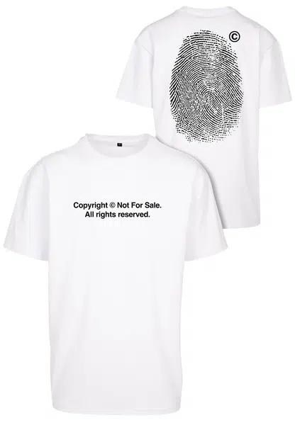Oversize fingerprint t-shirt white