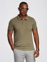 Ombre Men's polo t-shirt with decorative buttons