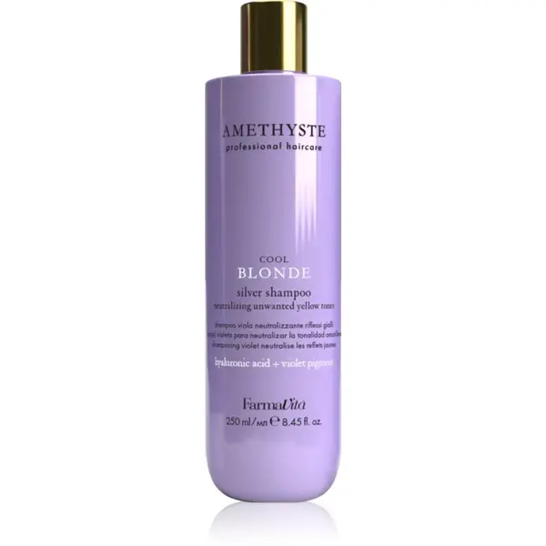 FarmaVita Amethyste Cool Blonde fialový šampon pro blond a melírované vlasy 250 ml