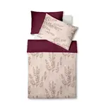 Fleuresse POVLEČENÍ, makosatén, bordeaux, světle růžová, 140/200 cm