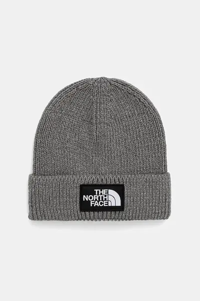 Čepice The North Face TNF Logo Box šedá barva, NF0A8CHEDYY1