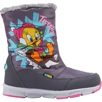 LOONEY TUNES CHILLIN HIGH II WP TWEETY Detská zimná obuv, sivá, veľkosť