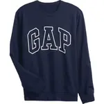 GAP CREWNECK LOGO Pánska mikina, tmavo modrá, veľkosť