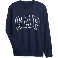 GAP CREWNECK LOGO Pánska mikina, tmavo modrá, veľkosť