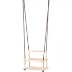 WOODY SWING WITH PLAYPEN Hojdačka, hnedá, veľkosť