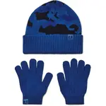 Under Armour BEANIE COMBO Súprava čiapky a rukavíc, modrá, veľkosť