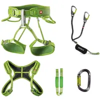 OCÚN VIA FERRATA TWIST + CHEST SET Freratový set s páracím tlmičom, zelená, veľkosť