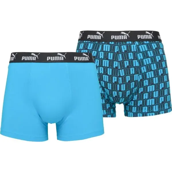 Puma MEN CAT LOGO PRINT BOXER 2P Pánske boxerky, tmavo modrá, veľkosť