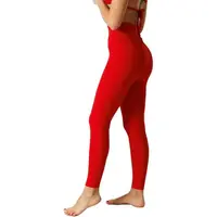 GOLDBEE TENKÉ LEGÍNY Dámske legíny, červená, veľkosť XXL