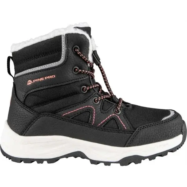 ALPINE PRO CANMORO Detská zimná obuv, čierna, veľkosť