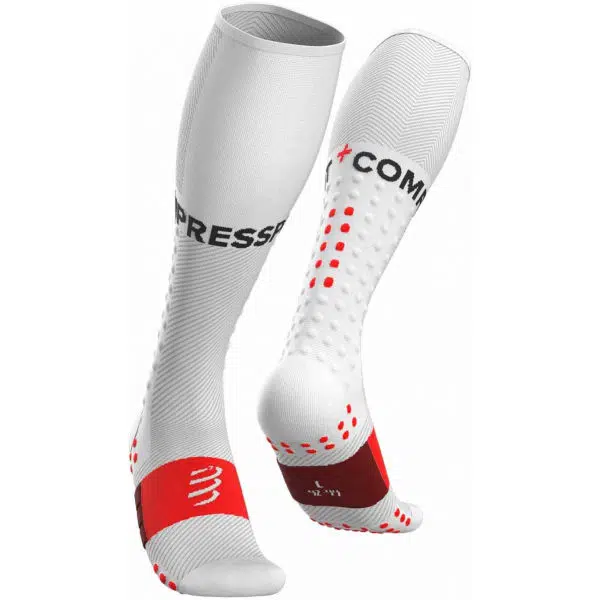 Compressport FULL SOCKS RUN Kompresné lyžiarske podkolienky, biela, veľkosť