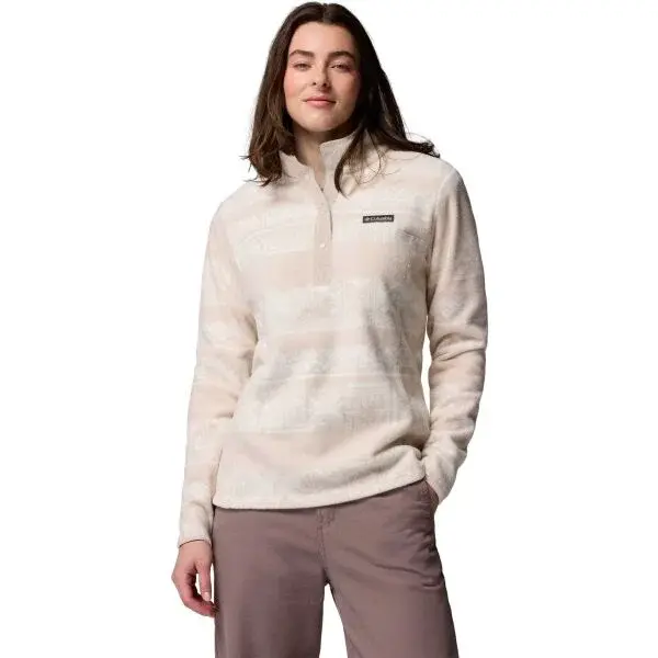 Columbia BENTON SPRINGS™ PRINTED 1/2 SNAP Dámska flísová mikina, béžová, veľkosť