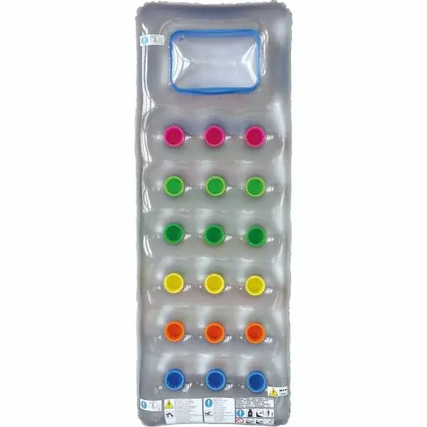 HS Sport POCKETS WATER LOUNGER Nafukovacie lehátko, sivá, veľkosť