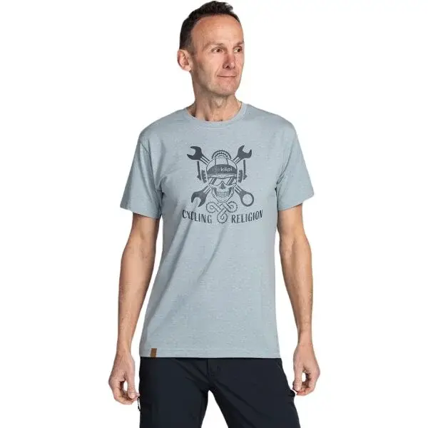 KILPI SKULLY Pánske bavlnené tričko, sivá, veľkosť