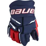 Bauer SUPREME M3 GLOVE-JR Juniorské hokejové rukavice, tmavo modrá, veľkosť