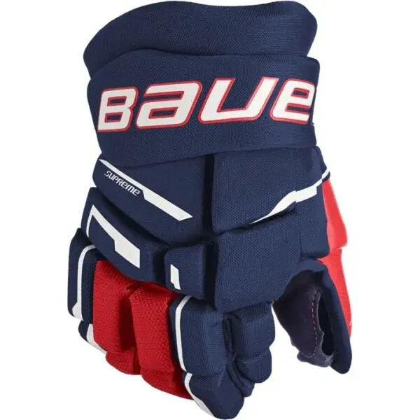 Bauer SUPREME M3 GLOVE-JR Juniorské hokejové rukavice, tmavo modrá, veľkosť