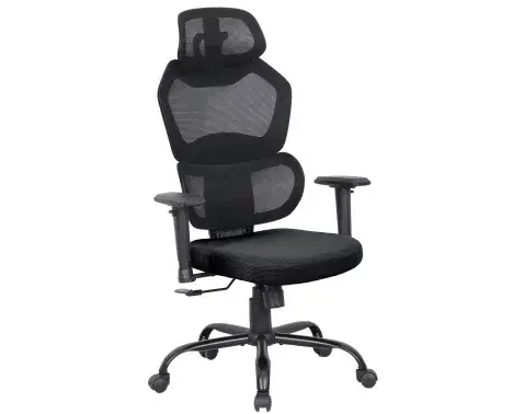 Kancelárska stolička Air-Plus, čierna látka%