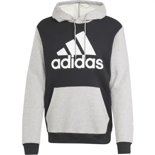 adidas ESSENTIALS FLEECE BIG LOGO HOODIE Pánska mikina, čierna, veľkosť
