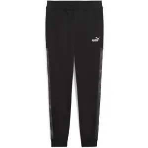 Puma ESSENTIALS CAMO SWEAT PANTS FL Pánske tepláky, čierna, veľkosť