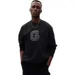 GAP LOGO CREW Pánska mikina, čierna, veľkosť