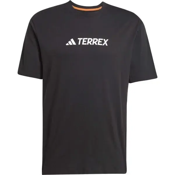 adidas TERREX LOGO TEE Pánske outdoorové tričko, čierna, veľkosť XXL