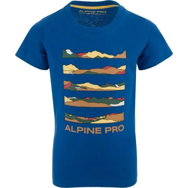 ALPINE PRO IKEFO Detské tričko, modrá, veľkosť 116-122