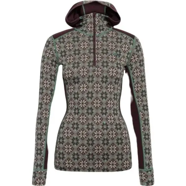 KARI TRAA ROSE Dámske merino tričko s dlhým rukávom, tmavo zelená, veľkosť