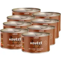 LOUIE HOVÄDZIE S MRKVOU 8 x 200 G Konzervy pre psov, hnedá, veľkosť