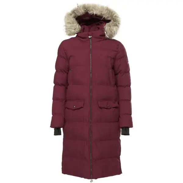 Lotto MIMMO Dlhý dámsky prešívaný kabát, červená, veľkosť