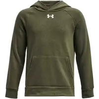 Under Armour RIVAL FLEECE HOODIE Chlapčenská mikina, khaki, veľkosť M