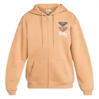 Roxy SURF STOKED ZIPPED BRUSHED Dámska mikina, oranžová, veľkosť