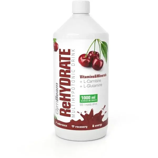 GymBeam REHYDRATE 1000 ML KYSELÁ VIŠEŇ Iontový nápoj, , velikost