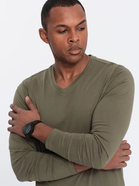 Ombre Men's V-NECK longsleeve set - mix 2