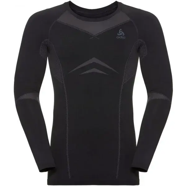 Odlo SUW MEN'S TOP L/S CREW NECK PERFORMANCE EVOLUTION WARM Pánské triko, černá, velikost